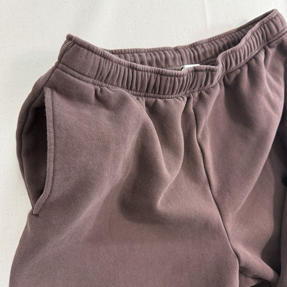 TNA Sweatfleece Jogger Pants Womens Large Brown Mega Fit Aritzia Sweatpants - Picture 7 of 10